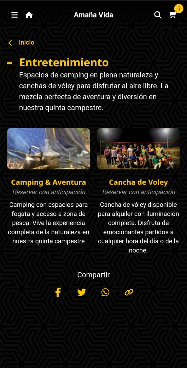 Vista de entretenimiento